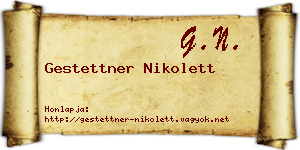 Gestettner Nikolett névjegykártya