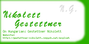 nikolett gestettner business card